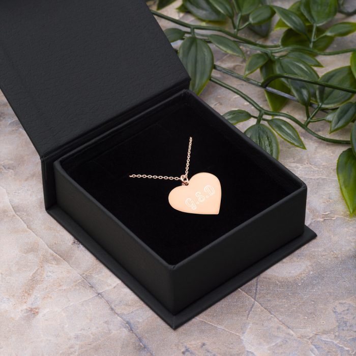 Engraved Silver Heart Necklace - Image 2