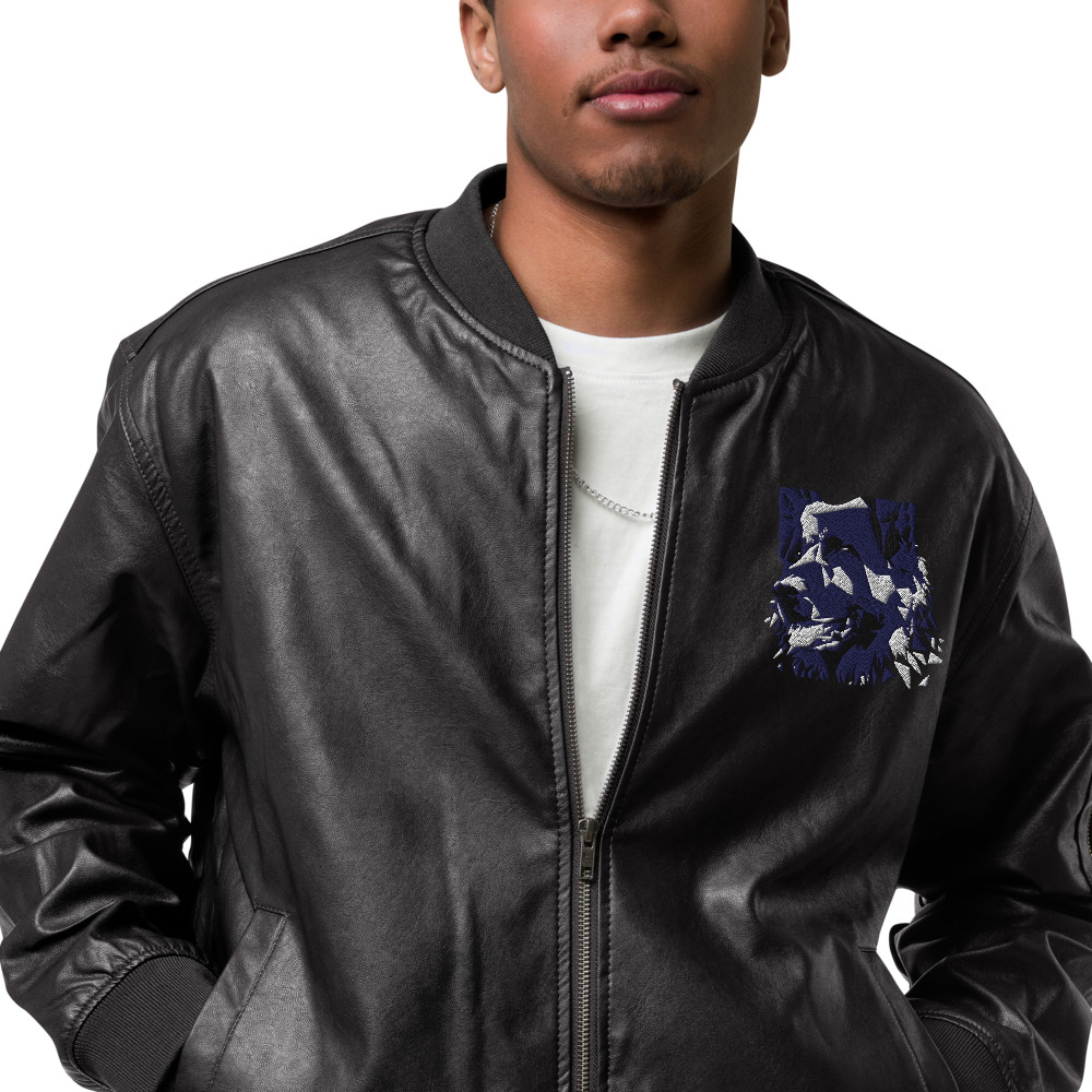 Leather Bomber Jacket - Image 6