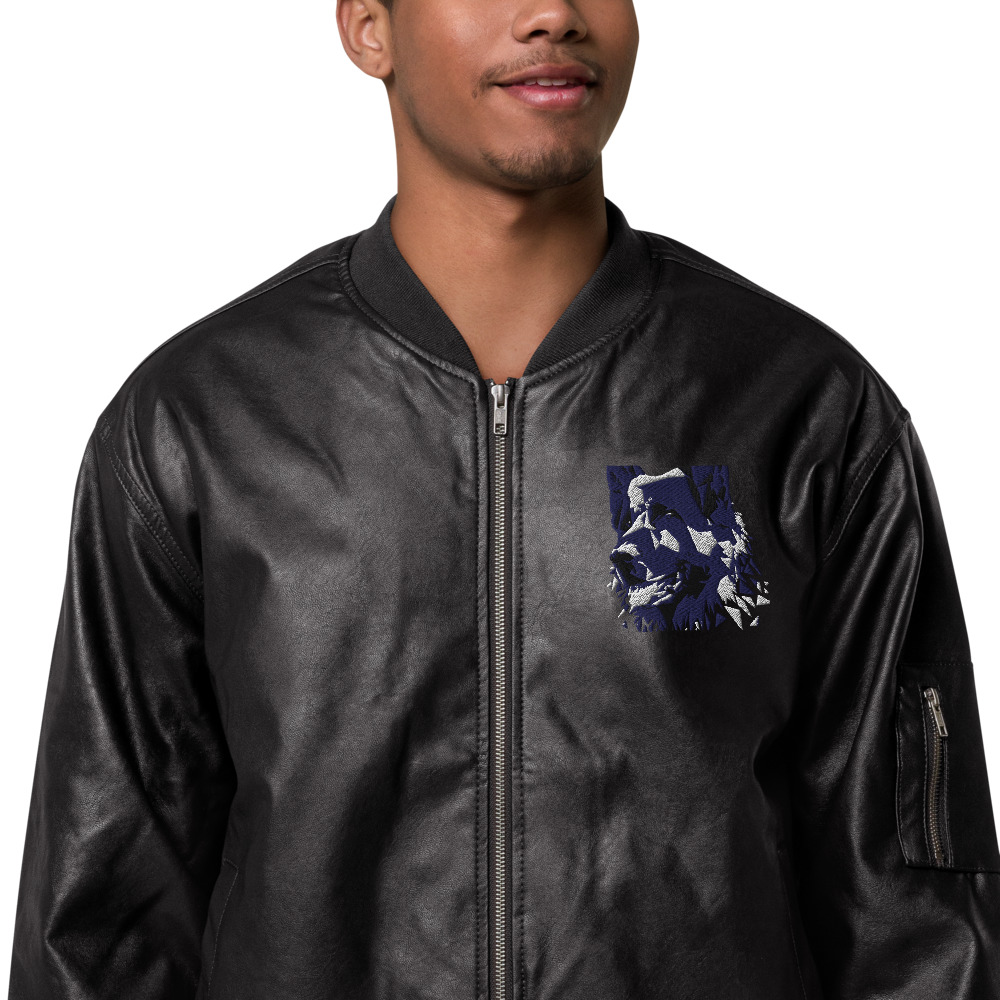 Leather Bomber Jacket - Image 2